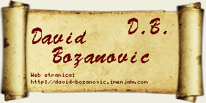 David Božanović vizit kartica